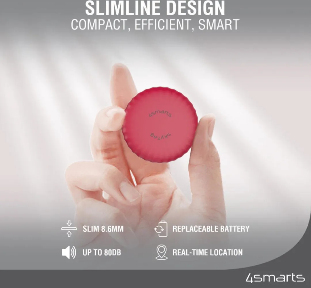 4Smarts SkyTag Slim Bluetooth Tracker - 4 Stuks (Zwart/Wit/Blauw)