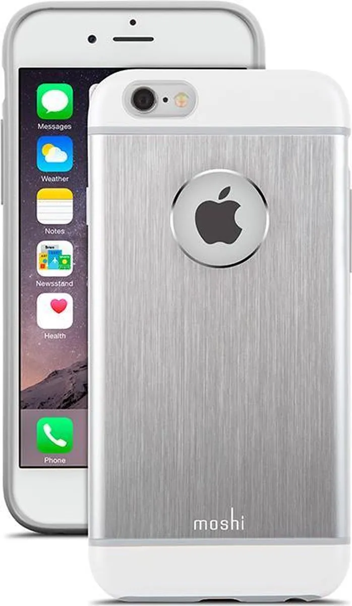 Moshi iGLAZE ARMOUR iPhone 6/6S Plus Beschermhoes - Aluminium - Zilver