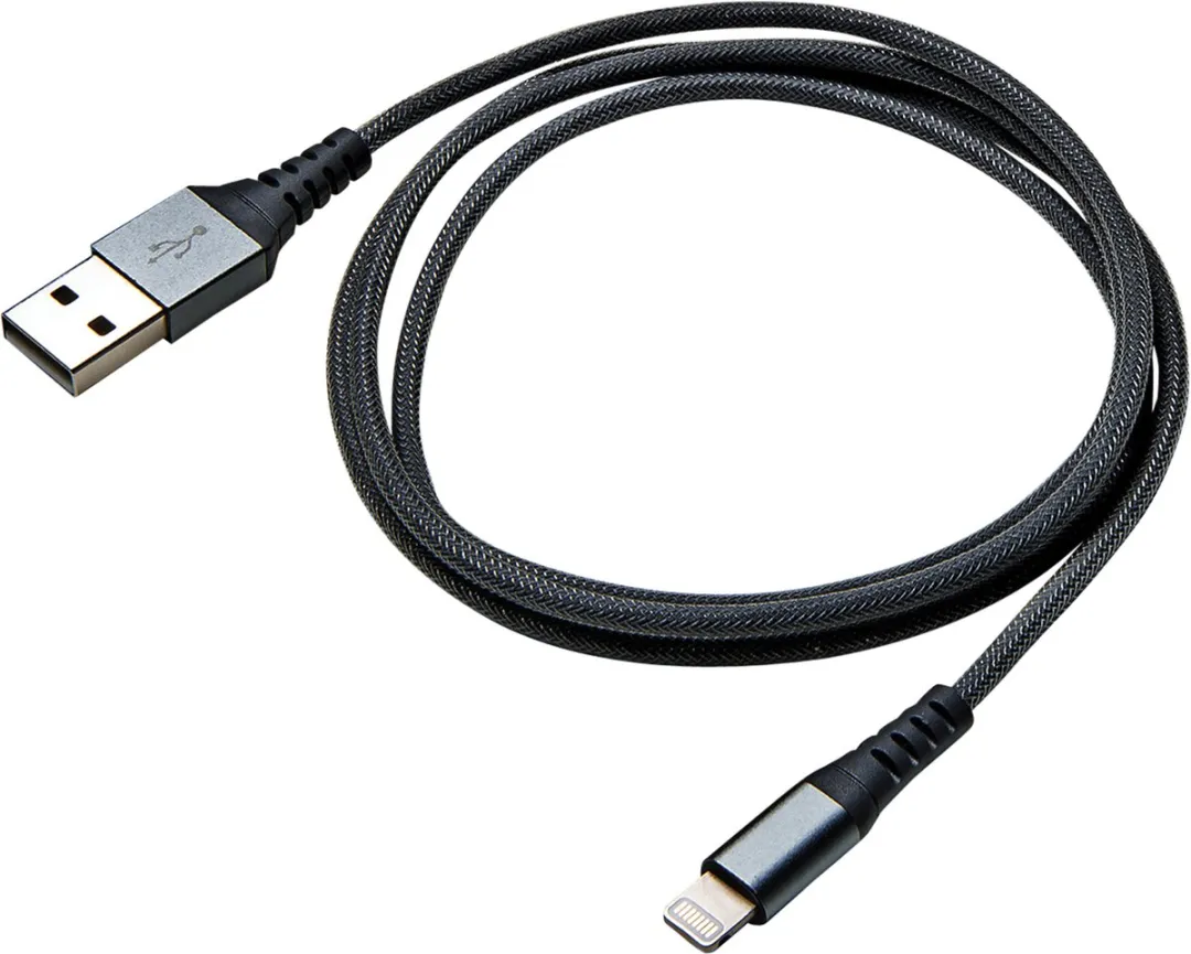 Celly Datakabel Lightning USBLIGHTNYLBK - Nylon - 1m - Zwart