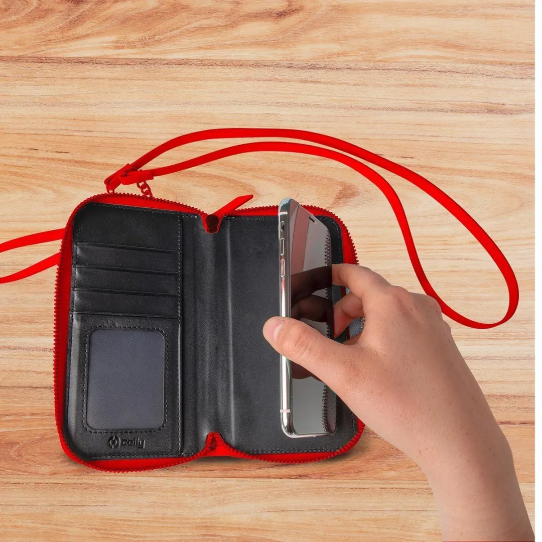 Celly Venere Telefoontasje Rood - 4 Pasjes