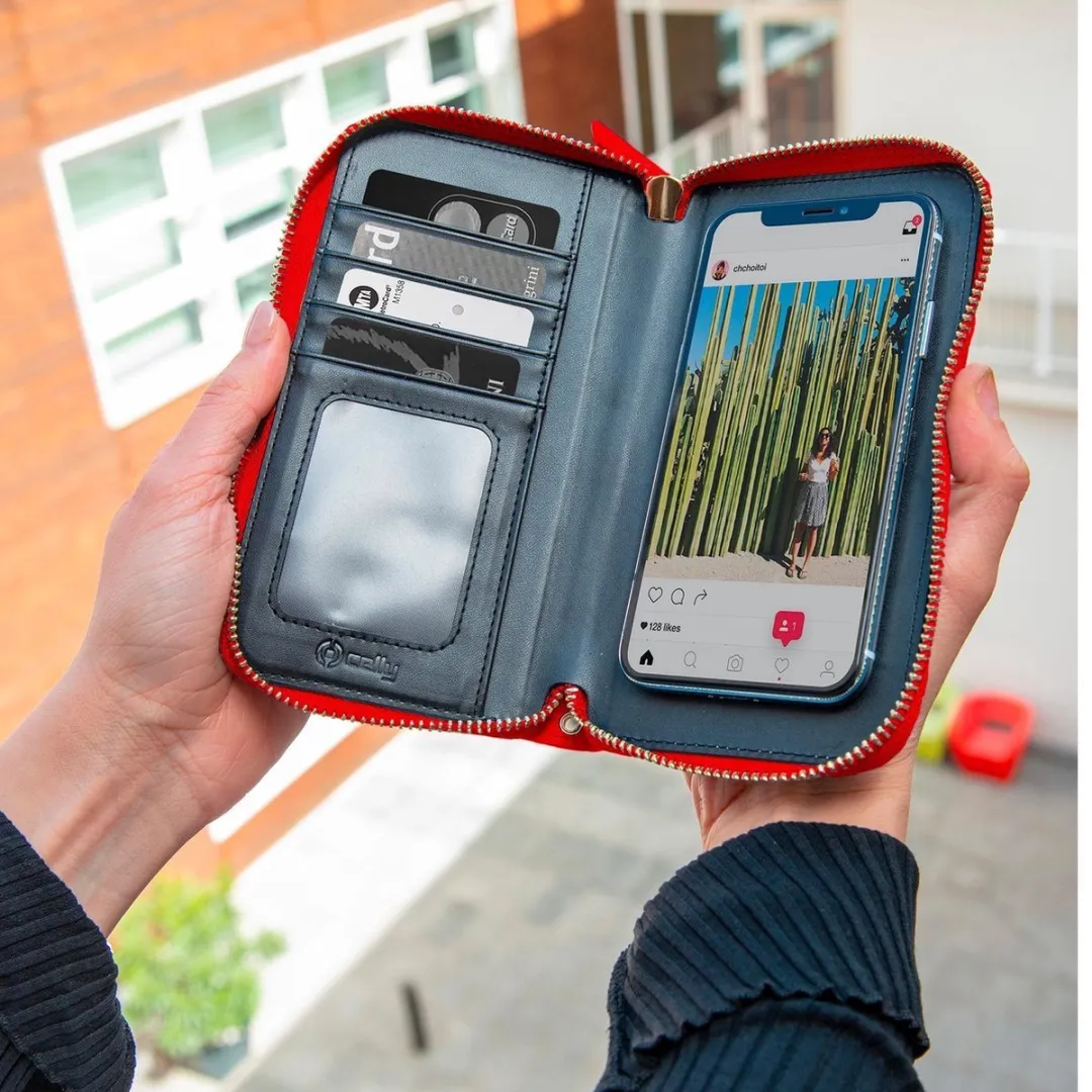 Celly Venere Telefoontasje Rood - 4 Pasjes