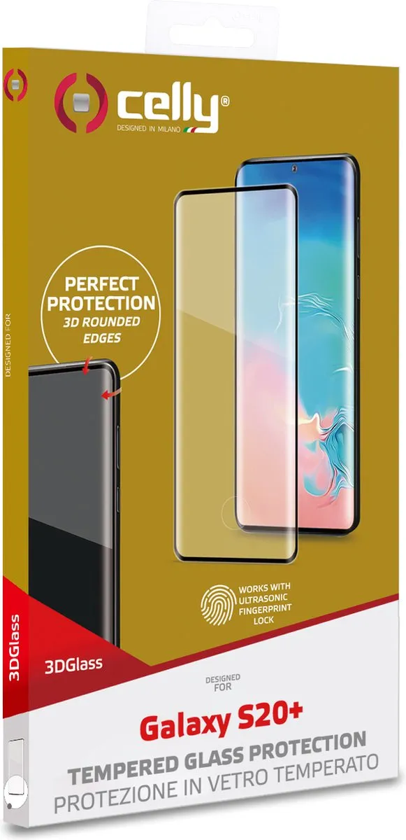Celly Samsung Galaxy S20 Plus Fullframe Schermbeschermer - 1 Stuk