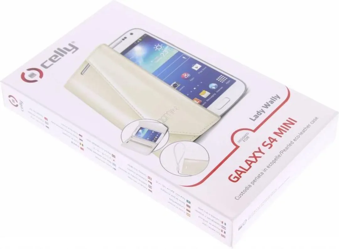 Celly Lady Wally Booktype Hoes Samsung Galaxy S4 Mini - Wit - afbeelding 5 van 6