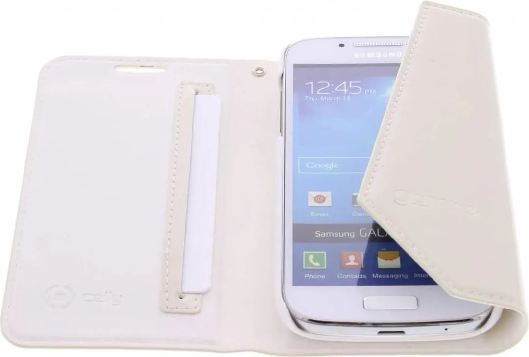 Celly Lady Wally Booktype Hoes Samsung Galaxy S4 Mini - Wit - afbeelding 4 van 6