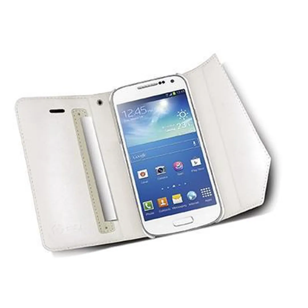 Celly Lady Wally Booktype Hoes Samsung Galaxy S4 Mini - Wit - afbeelding 6 van 6