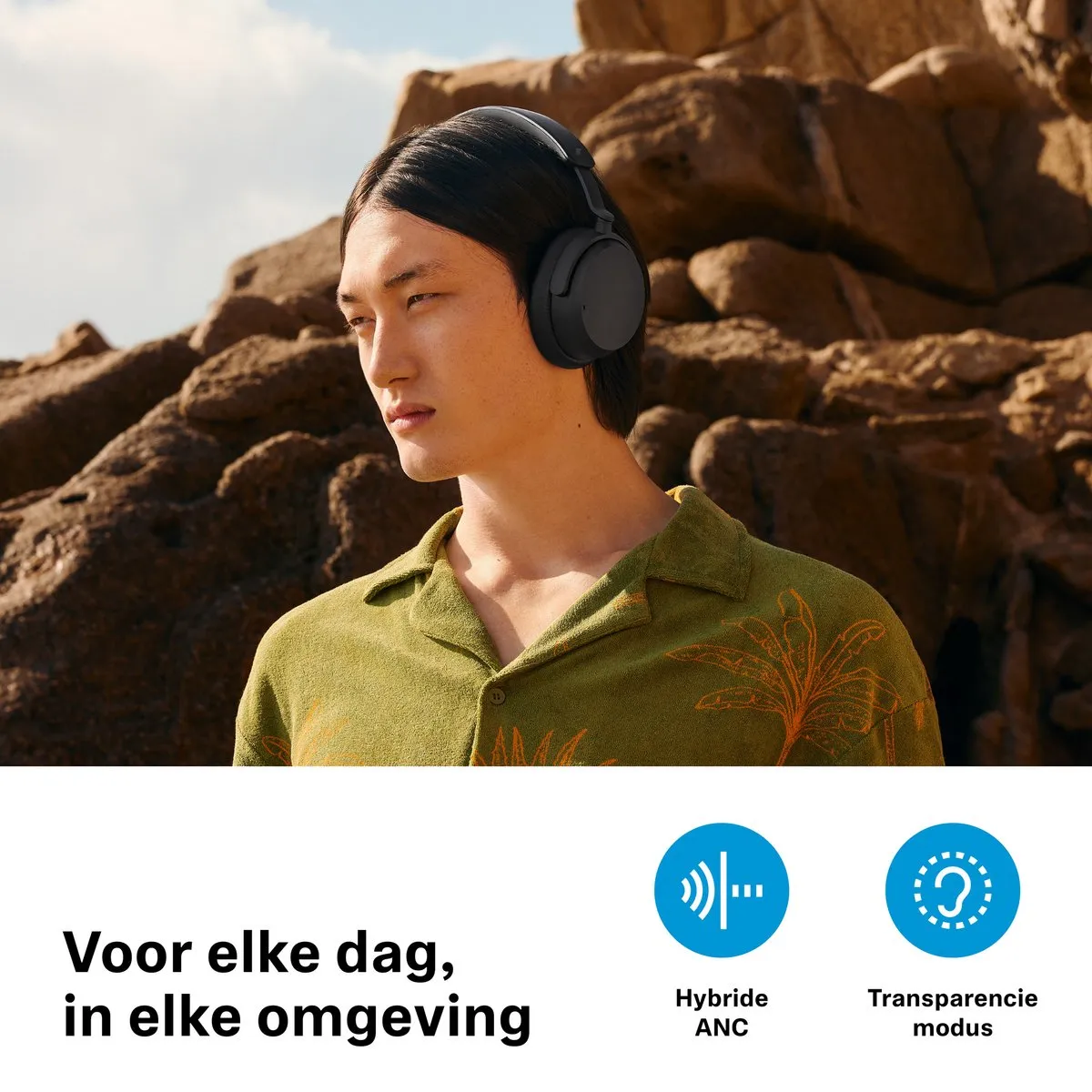 Sennheiser Accentum ACAEBT White Draadloze Over-Ear Koptelefoon - Noise Cancelling - 50u
