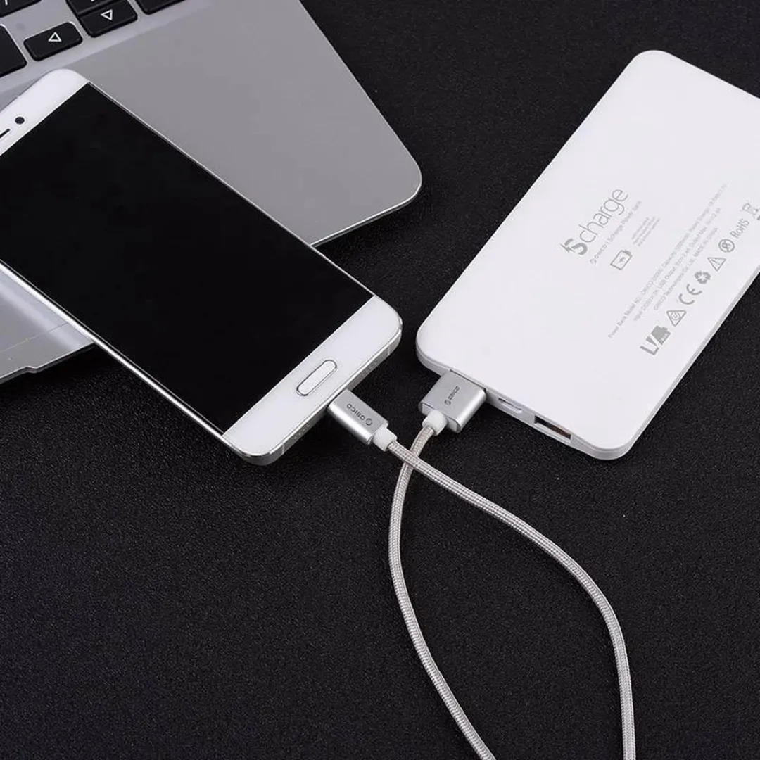 ORICO HTF-10-SV USB-C Laad- en Datakabel 2.4A - Grijs
