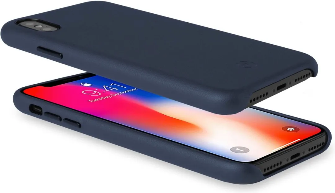 Celly Superior Back Cover iPhone X/Xs - Blauw - SUPERIOR900BL