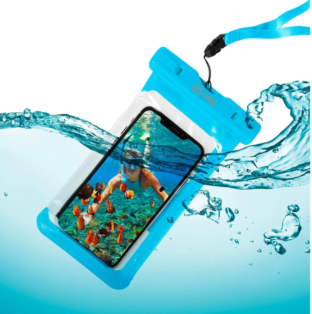 Celly SplashBag Beschermhoes 6,5 Inch - Blauw - SPLASHBAG20LB