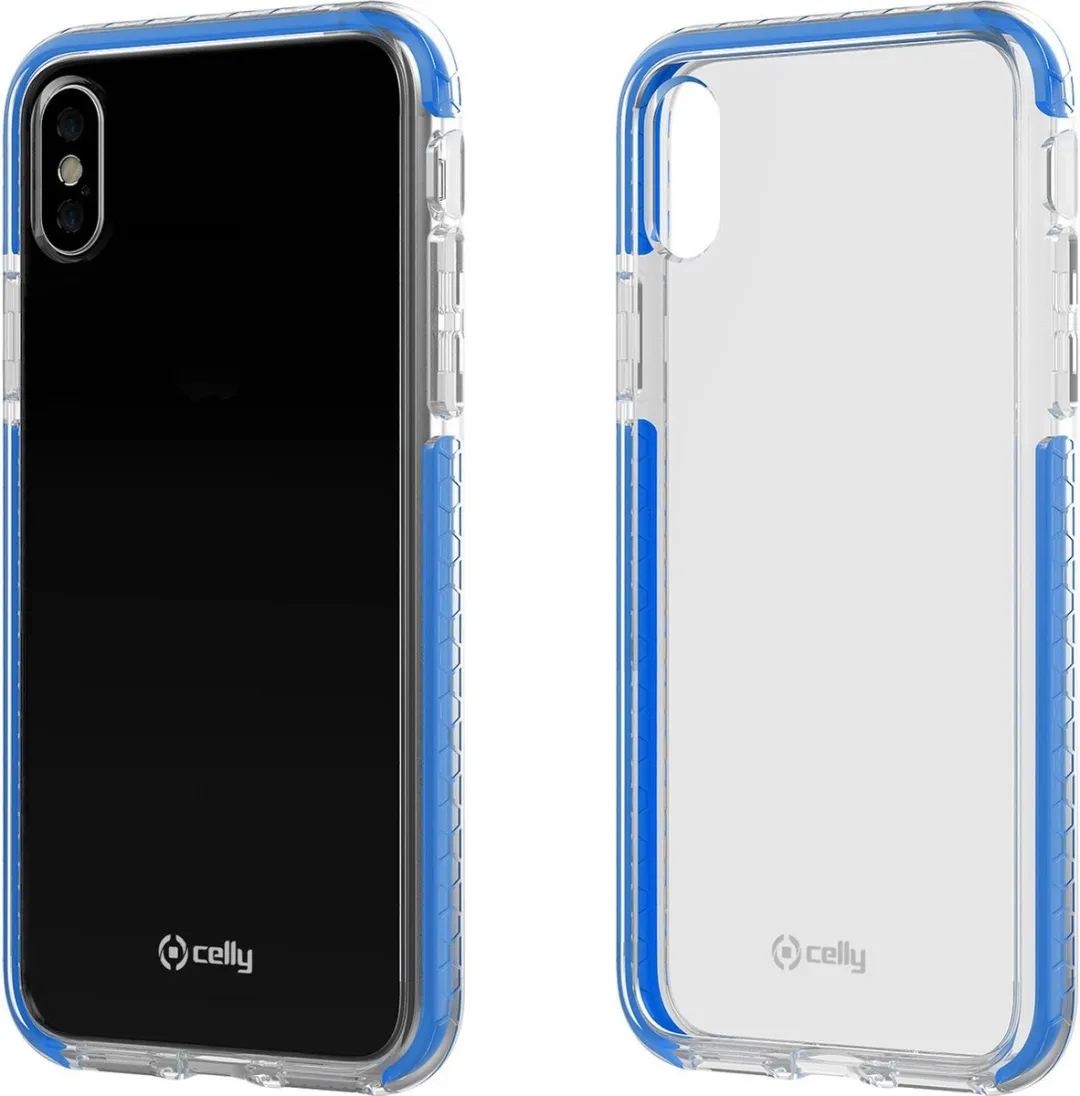 Celly HexaGon Back Cover iPhone X/XS HEXAGON900LB - Blauw