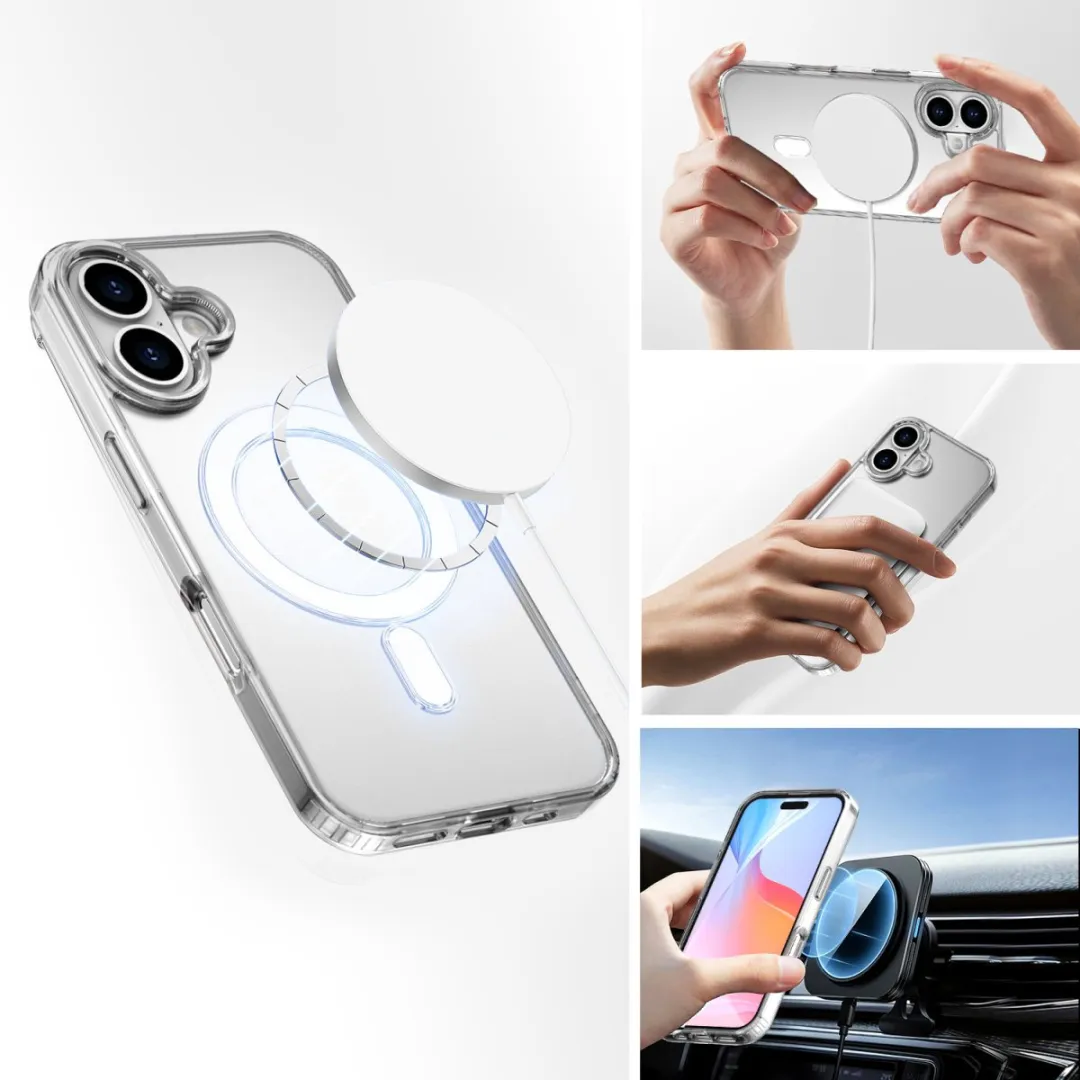 4Smarts iPhone 16 MagSafe Hoesje 9H Transparant