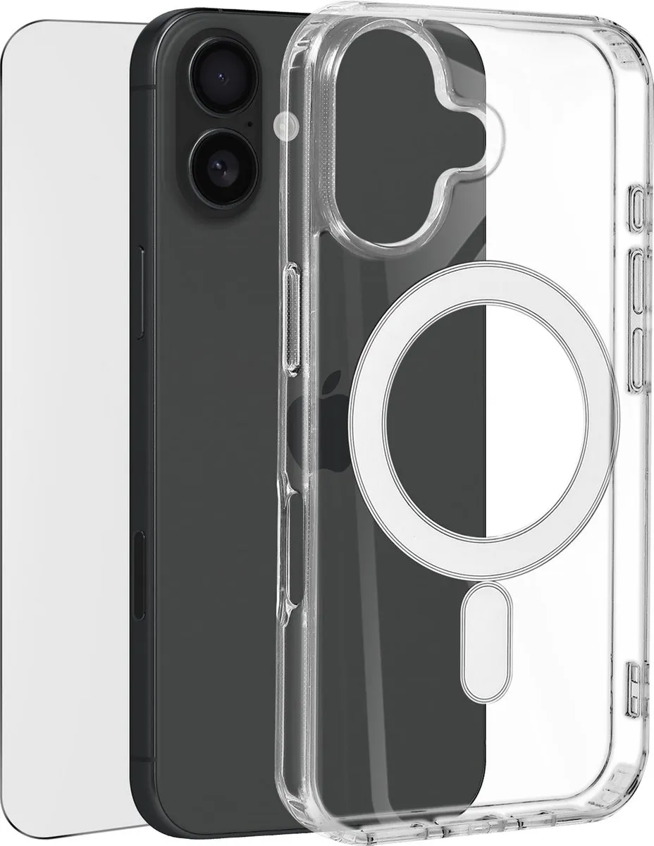 4Smarts iPhone 16 MagSafe Hoesje 9H Transparant