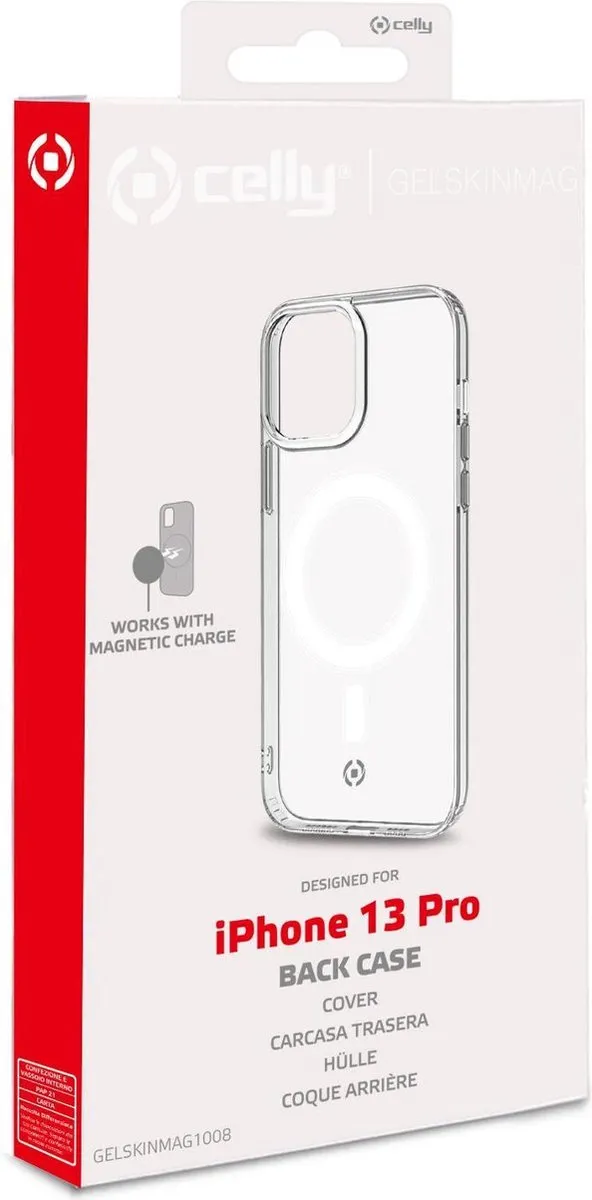 Celly Hoesje iPhone 13 Pro MagSafe Transparant - GELSKINMAG1008