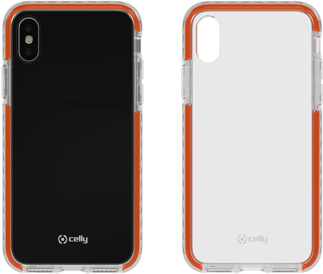 Celly HexaGon Back Cover iPhone X/XS HEXAGON900OR - Oranje