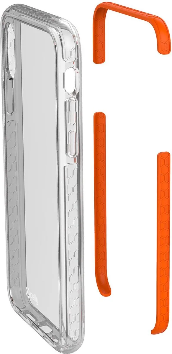 Celly HexaGon Back Cover iPhone X/XS HEXAGON900OR - Oranje