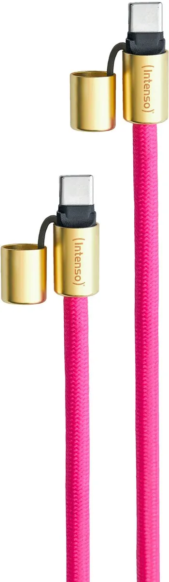 Intenso USB-C naar USB-C Opladerkabel 60W 1,65m - Roze