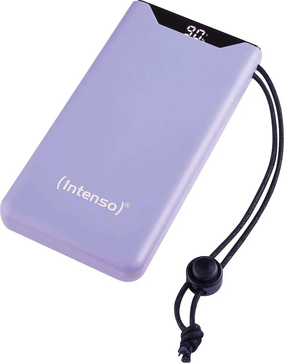 (Intenso) F10000 Powerbank 10.000 mAh Li-Po - display - PD en QC 3.0 - paars (7332033)