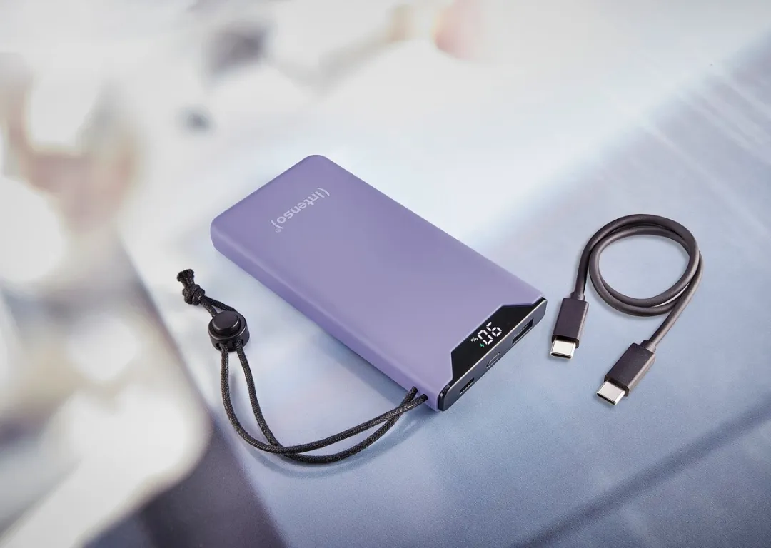 Intenso F10000 Powerbank 10.000mAh - 2x USB-C - 20W - Paars - afbeelding 6 van 6