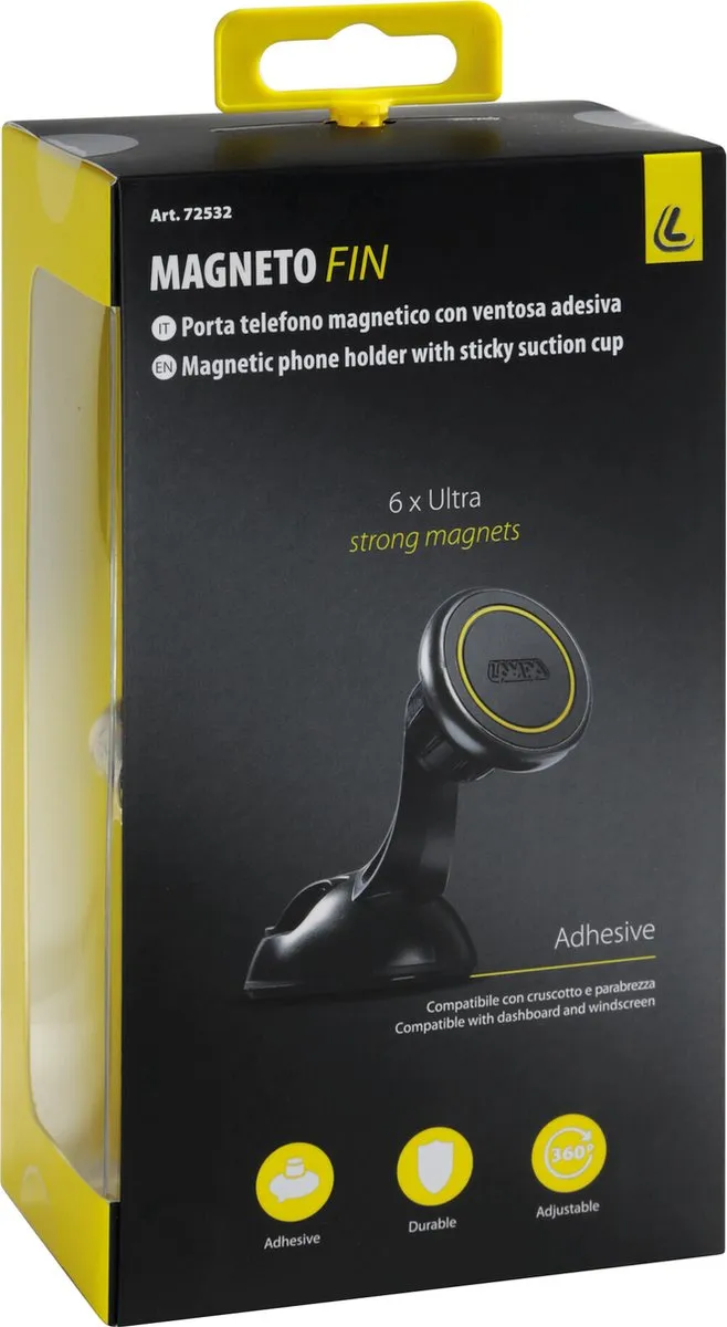 Lampa Magneto FIN Telefoonhouder - Universeel 4.7" - Zwart
