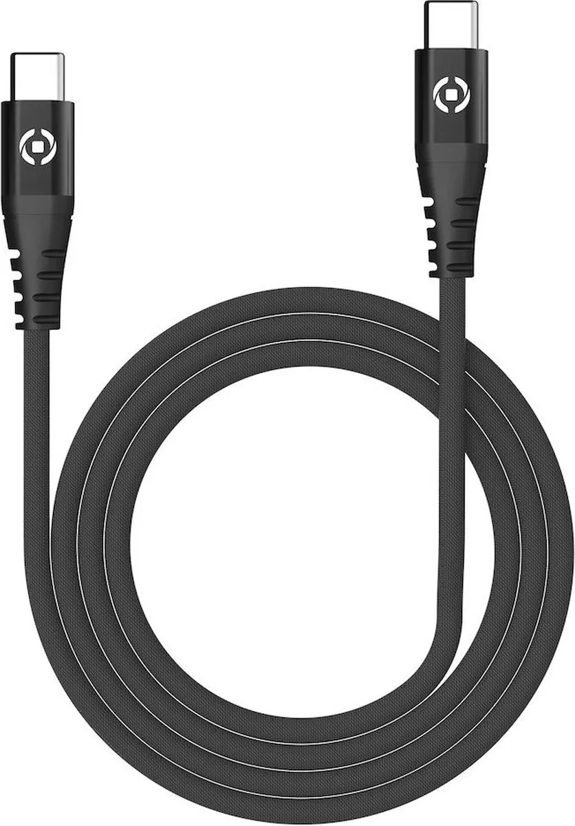 Celly Oplaadkabel 60W USB-C naar USB-C 1.5m - Zwart