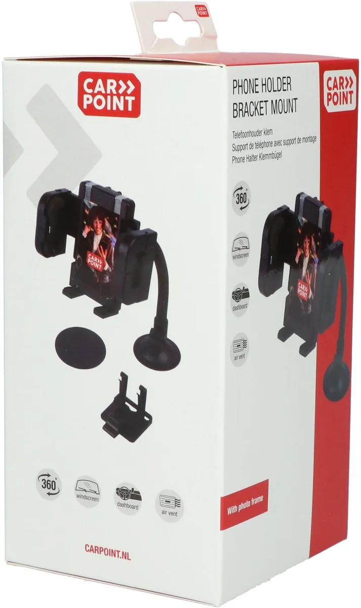 Carpoint Telefoonhouder Auto Zuignap Dashboard/Raam - Universeel 7" - Zwart