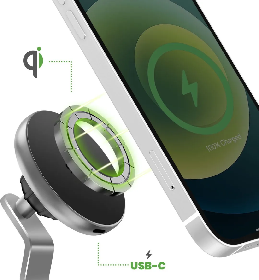 4Smarts Magnetische Schermhouder Qi2 Voor Telefoonconnector