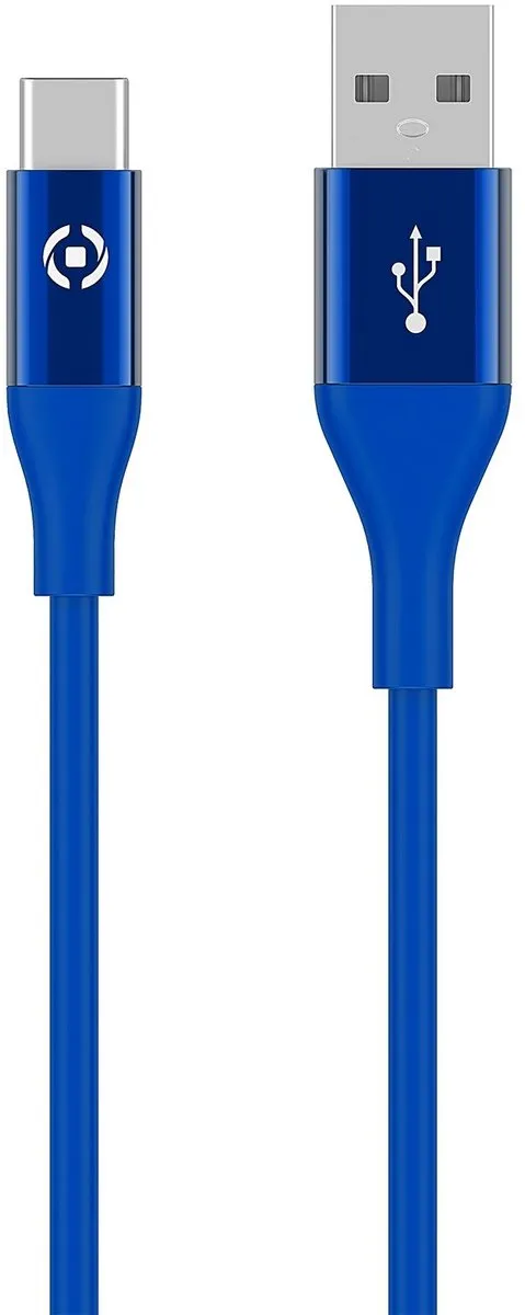 Celly Feeling Oplaadkabel 15W USB-A naar USB-C 1.0m - Blauw