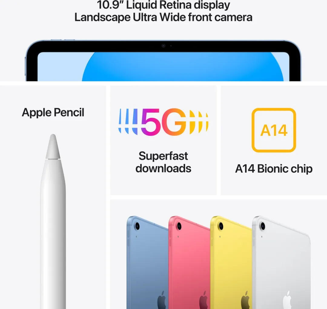 Apple iPad 2022 MQ6U3NF/A - 10.9" 256GB - Blauw