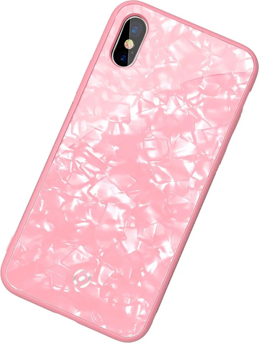 Celly Gelskin Siliconen Hoesje iPhone X/Xs - Roze