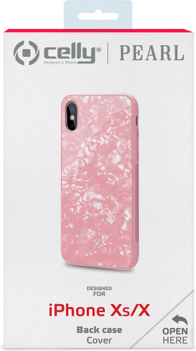 Celly Gelskin Siliconen Hoesje iPhone X/Xs - Roze