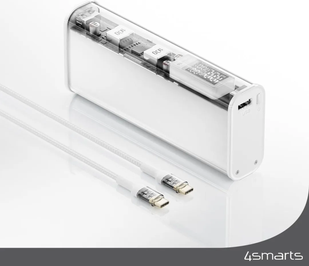 4Smarts Lucid Block Powerbank 20.000mAh 100W - Wit - afbeelding 6 van 6