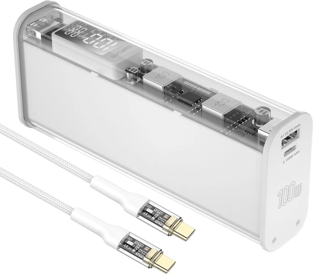 4Smarts Lucid Block Powerbank 20.000mAh 100W - Wit