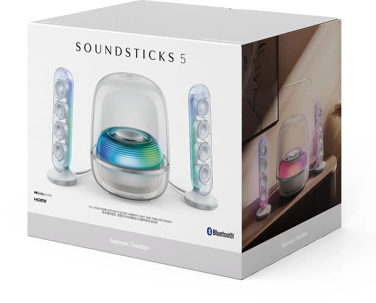 Harman Kardon SoundSticks 5 Draadloos Bluetooth Speaker - Wit