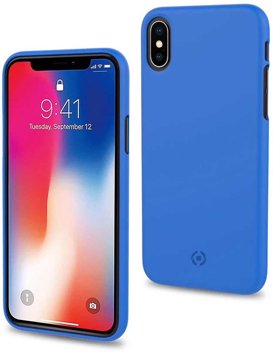 Celly Shock Back Cover iPhone X/Xs - Blauw