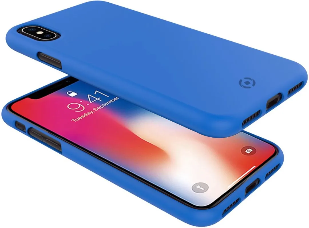 Celly Shock Back Cover iPhone X/Xs - Blauw