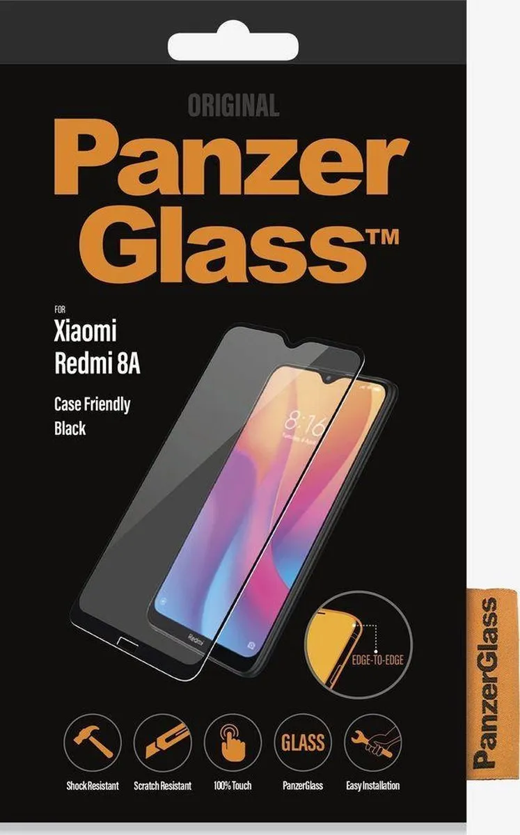 PanzerGlass PZ-8018 Screenprotector Xiaomi Redmi 8A - Zwart - afbeelding 3 van 6