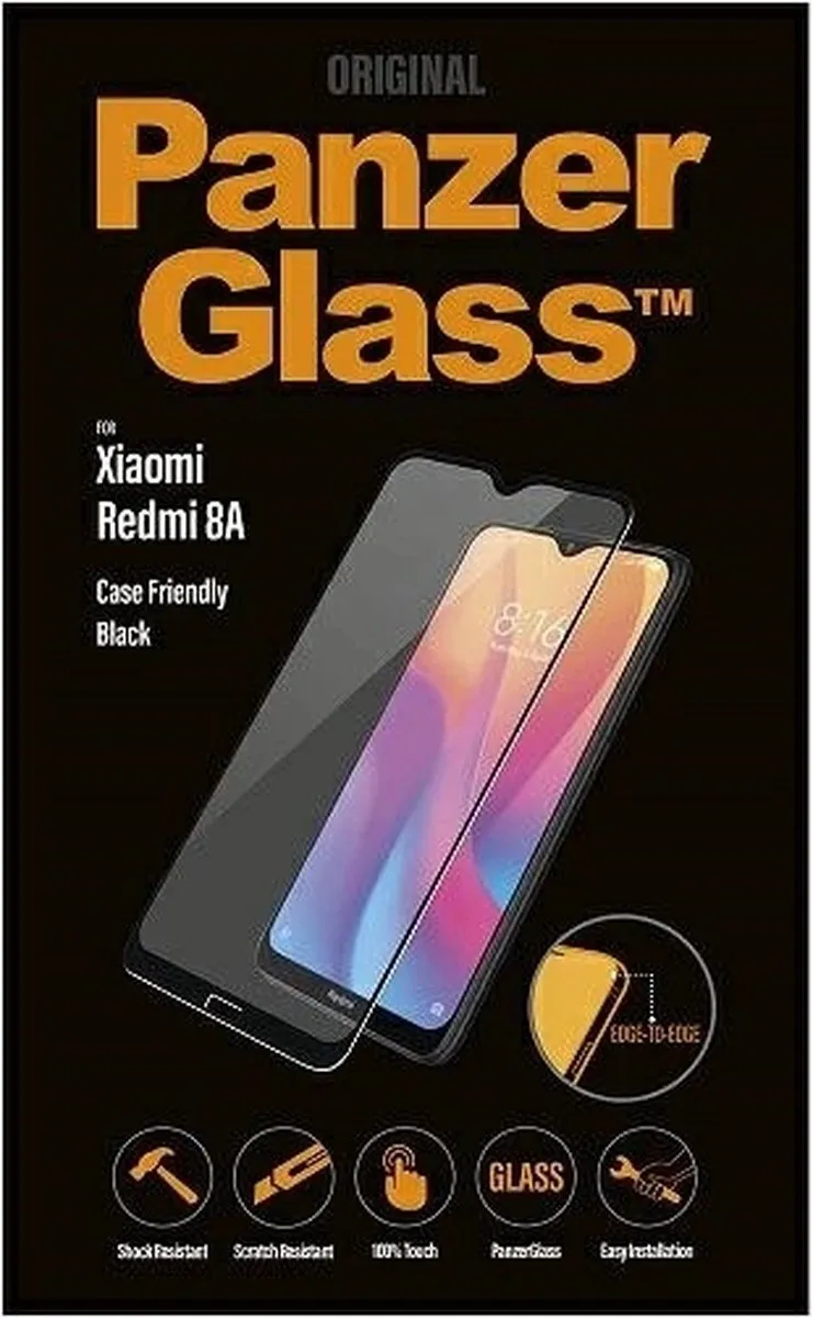 PanzerGlass PZ-8018 Screenprotector Xiaomi Redmi 8A - Zwart - afbeelding 6 van 6