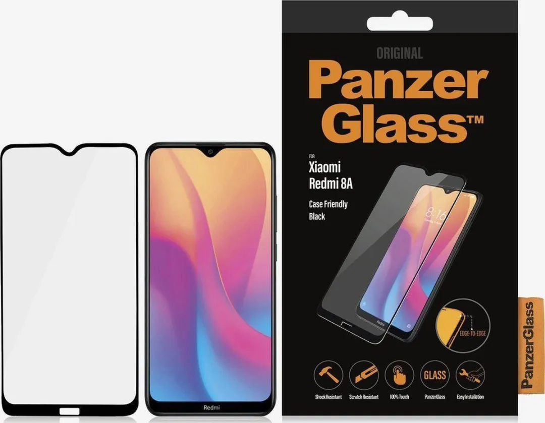 PanzerGlass PZ-8018 Screenprotector Xiaomi Redmi 8A - Zwart - afbeelding 5 van 6