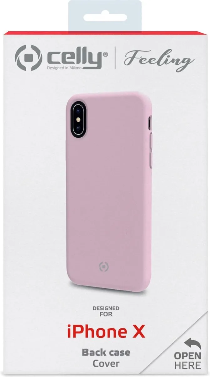 Celly Feeling Back Cover iPhone X/XS - Roze - FEELING900PK