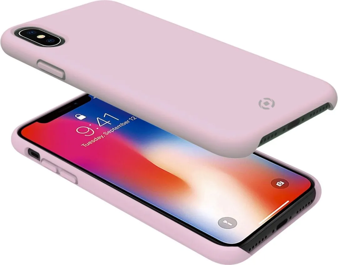 Celly Feeling Back Cover iPhone X/XS - Roze - FEELING900PK