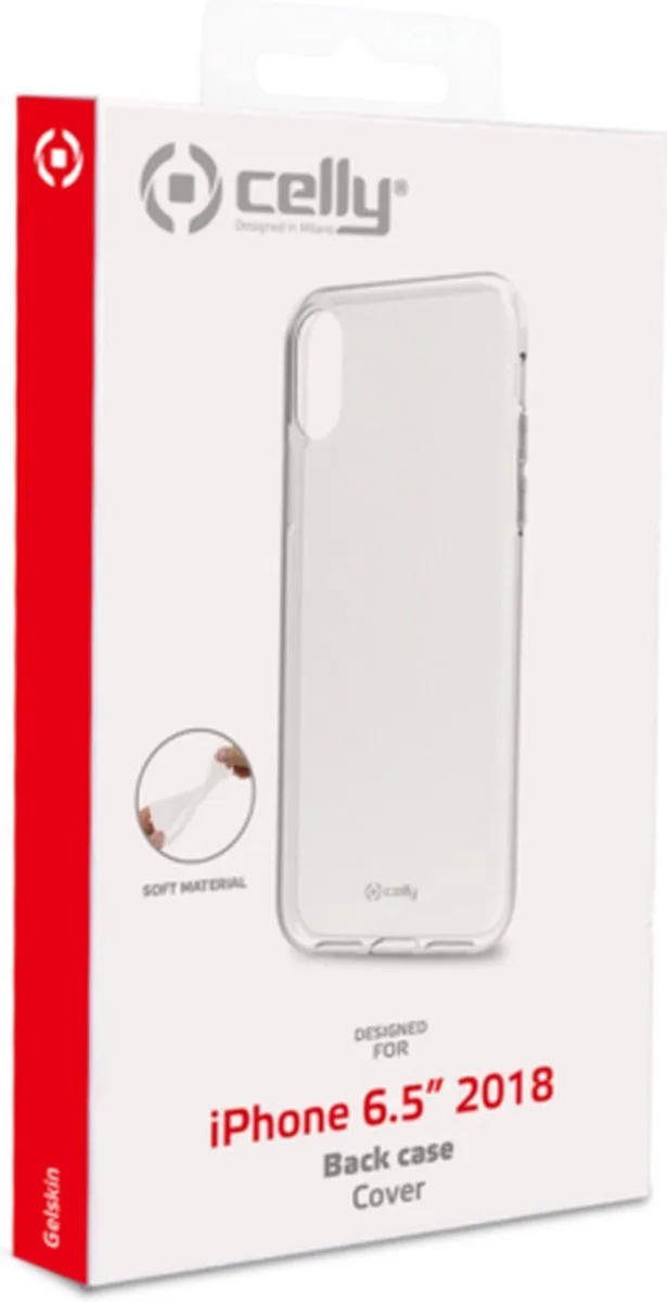 Celly Gelskin Siliconen Hoesje iPhone XS Max - Transparant - GELSKIN999
