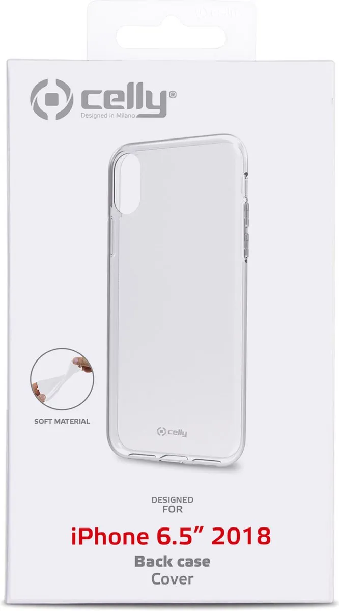 Celly Gelskin Siliconen Hoesje iPhone XS Max - Transparant - GELSKIN999