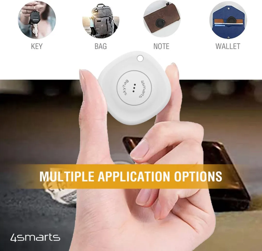 4Smarts SkyTag Bluetooth Tracker 4-Pack - Zwart/Wit/Blauw - afbeelding 6 van 6