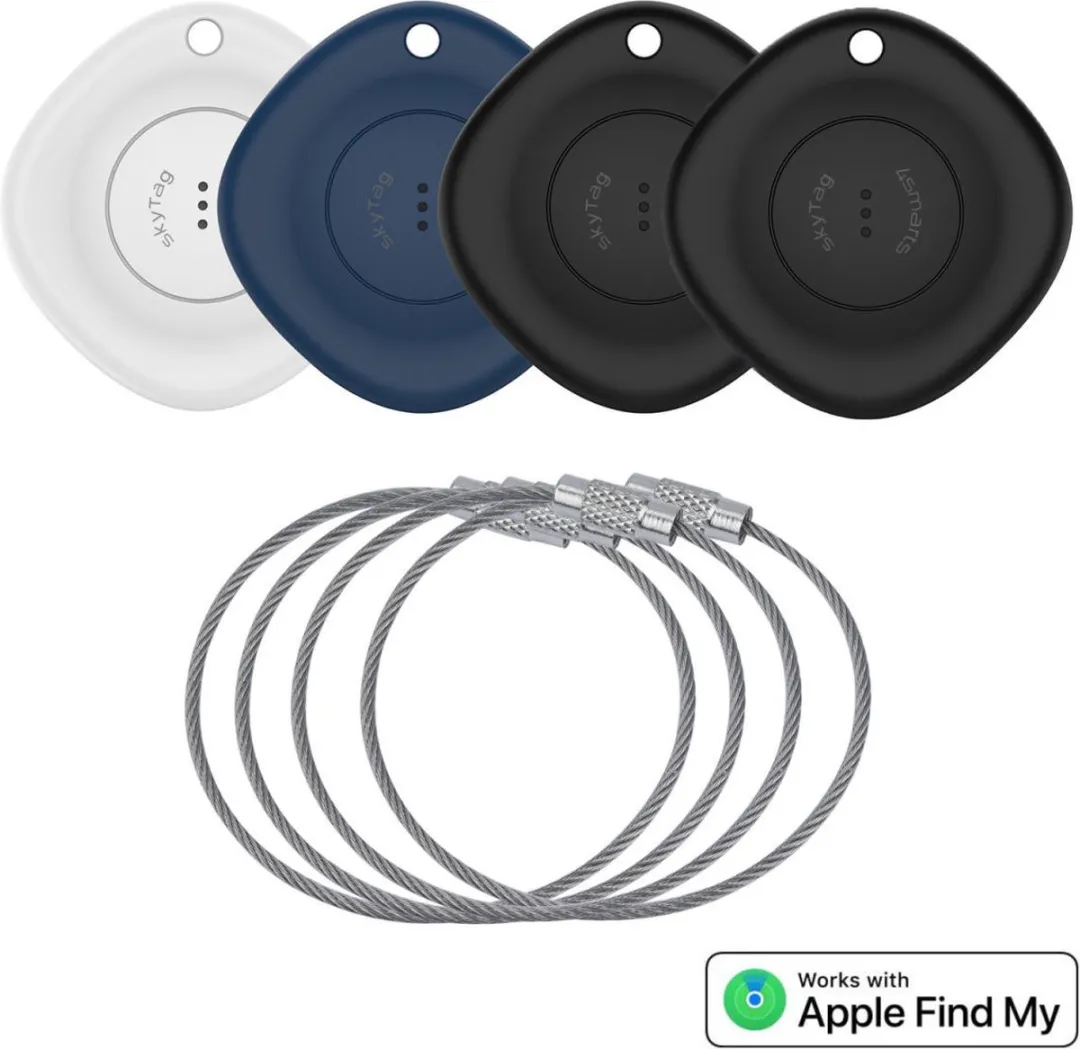 4Smarts SkyTag Bluetooth Tracker 4-Pack - Zwart/Wit/Blauw