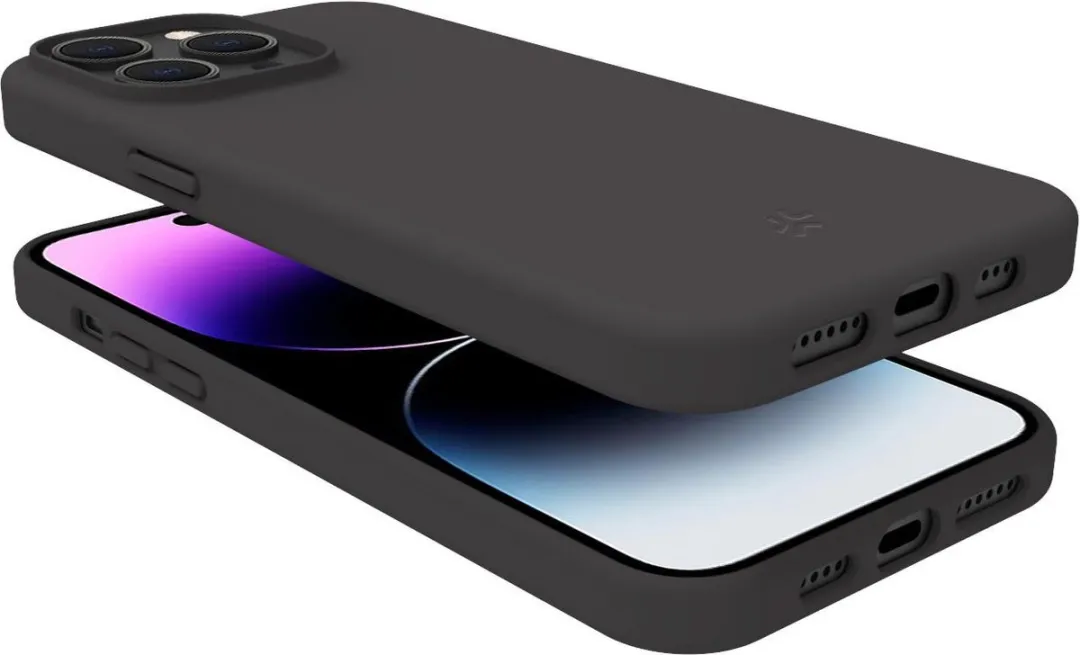 Celly Cromo Siliconen Hoesje iPhone 15 Pro Max - Zwart