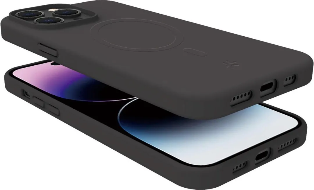 Celly Cromo Siliconen Hoesje iPhone 15 Pro Max - Zwart