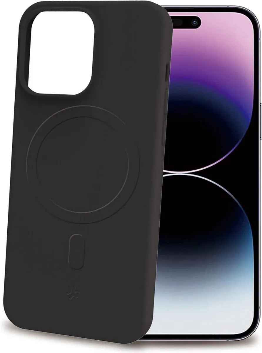 Celly Cromo Siliconen Hoesje iPhone 15 Pro Max - Zwart