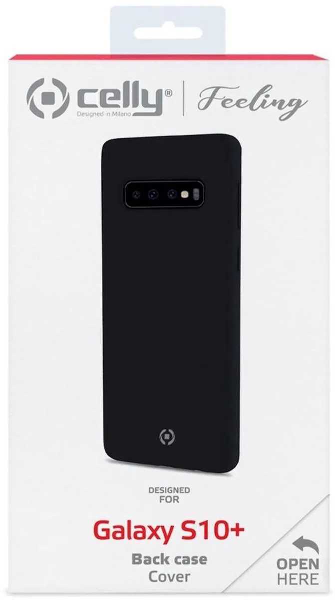 Celly Feeling Siliconen Hoesje FEELING891BK - Samsung Galaxy S10+ - Zwart