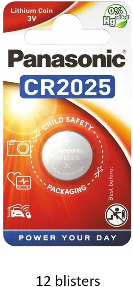 Panasonic CR2025 Knoopcelbatterij