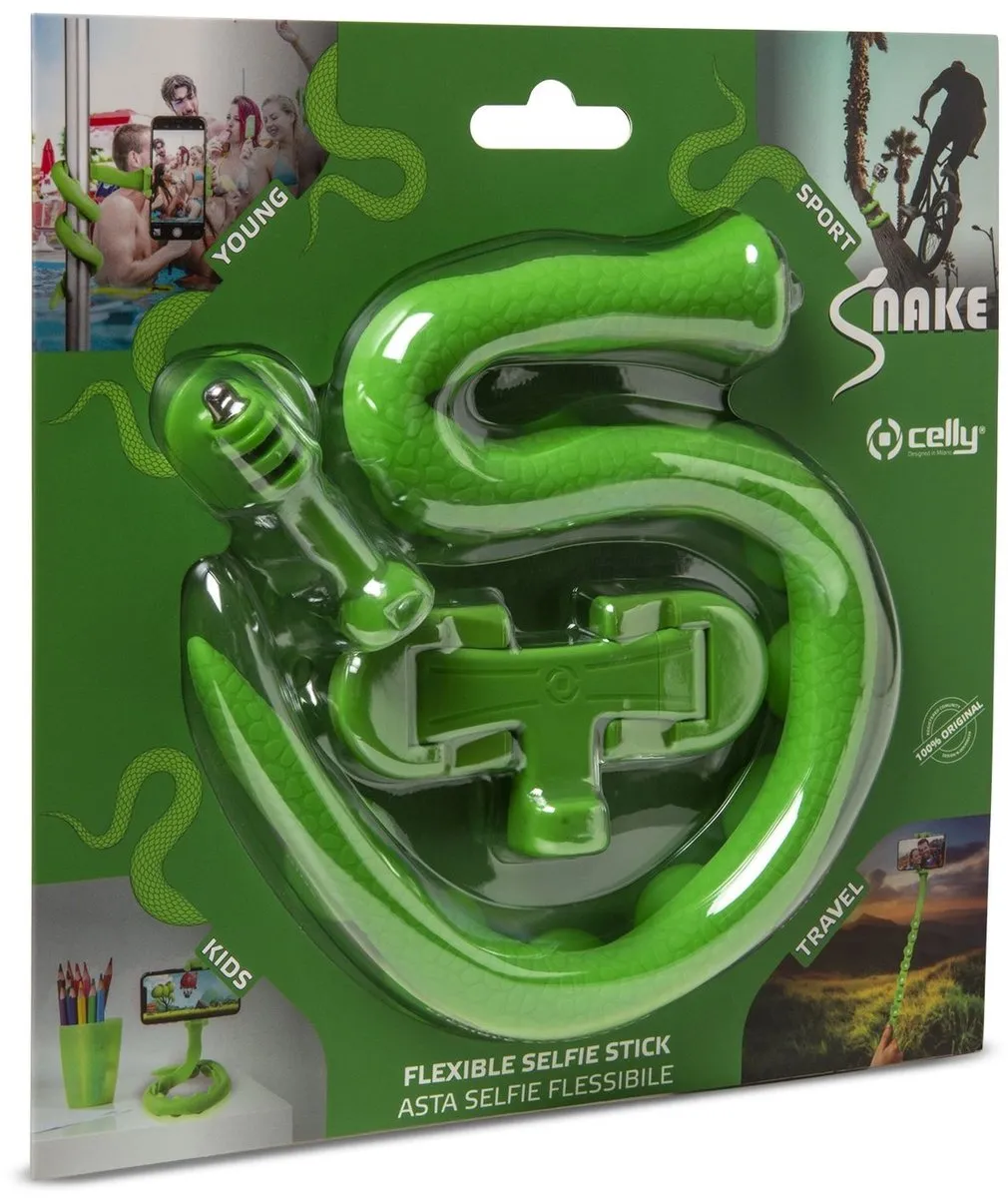 Celly Snake Selfiestick Groen - 15 Inch - 500g